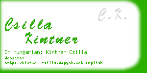 csilla kintner business card